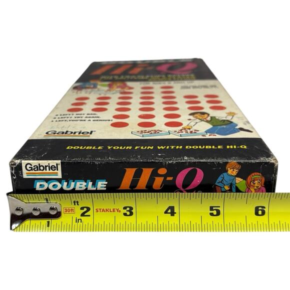 VTG 1975 "DOUBLE HI-Q" Solitaire Skill Game Gabriel Kohner 69 RED PEGS / 2 GREEN - Picture 8 of 16